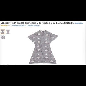 SleepingBaby Goodnight Moon Zipadee-Zip
